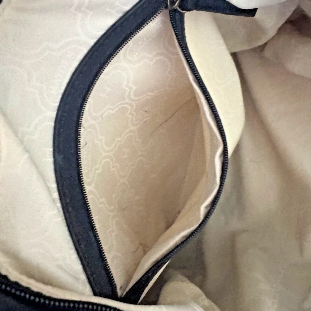 Hayden by Hayden Harnett‎ Shoulder Bag Black Woven Vegan Leather Tote Shopping